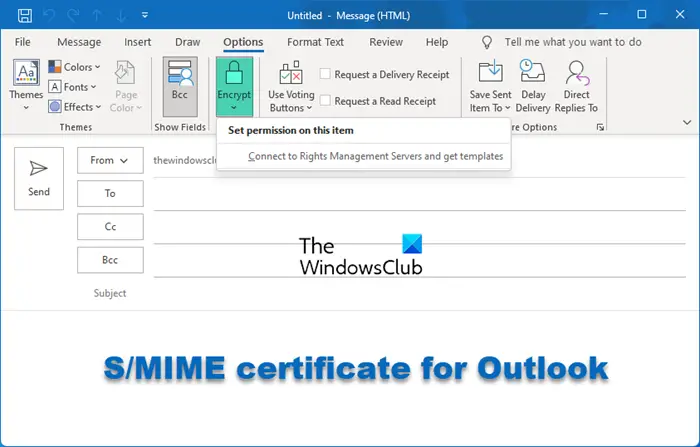 How to add S/MIME certificate for Outlook