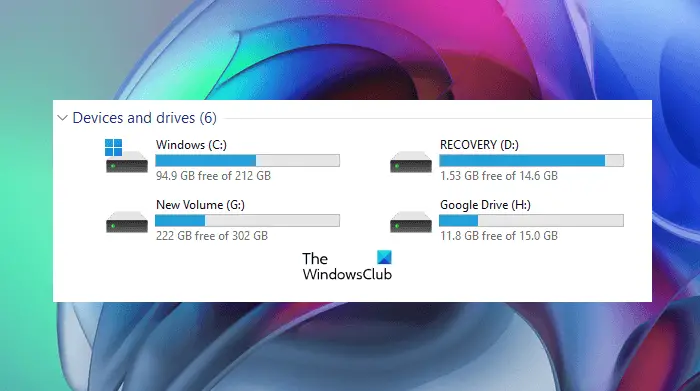 Identify drive label in File Explorer