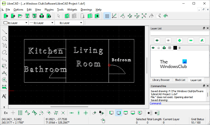 LibreCAD free architecture software
