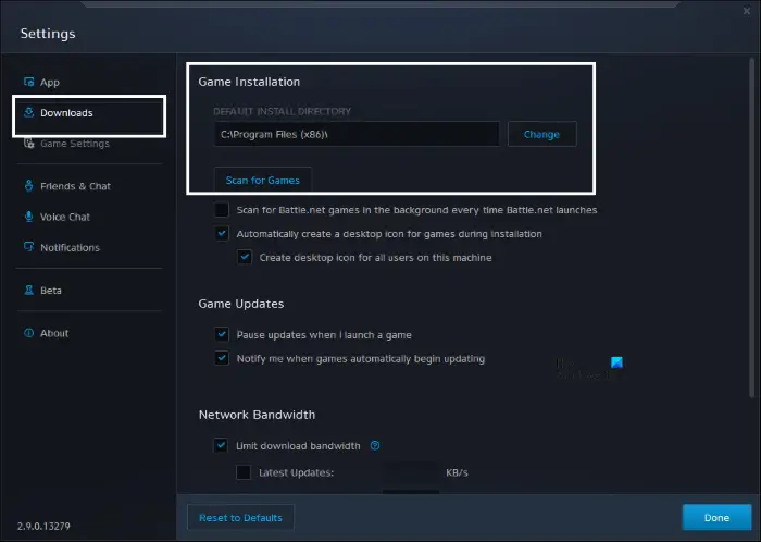Locate installed games directory Blizzard app