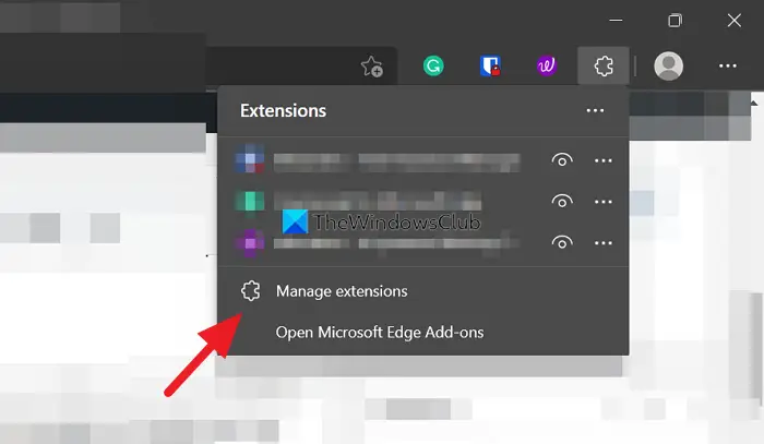Manage Extensions
