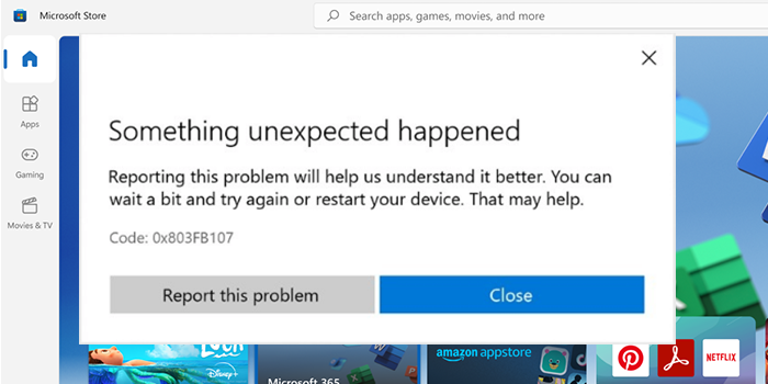 Fix Microsoft Store Error Code 0x803fb107 on Windows PC - 42