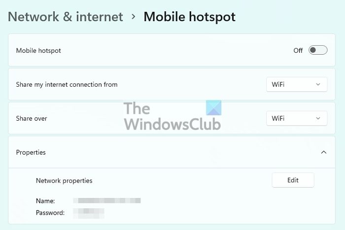 Mobile Hotspot PC Windows