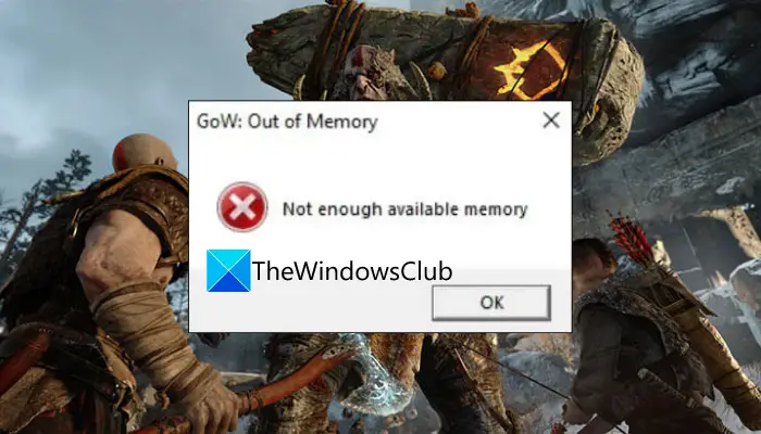 Not Enough Available Memory God of War