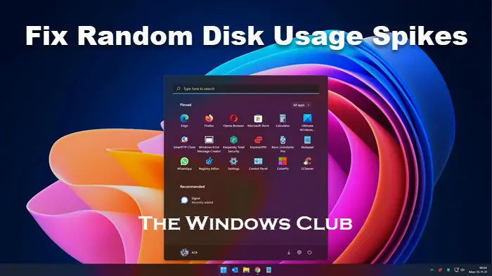 Random Disk Usage Spikes in Windows 11/10