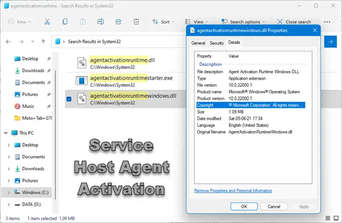 Service Host Agent Activation Runtime