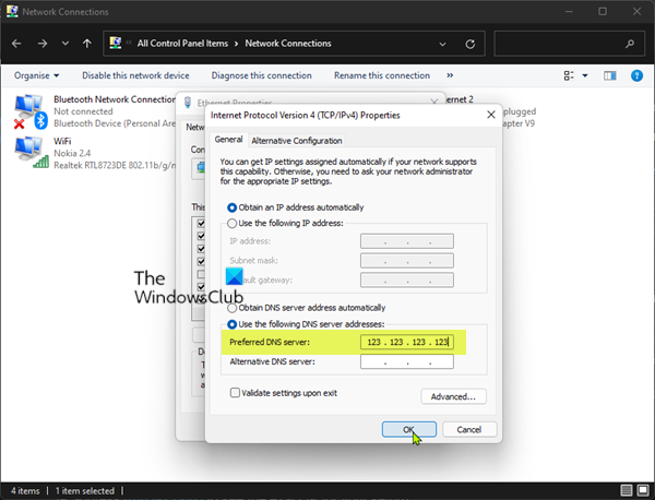 Set the Preferred DNS IP to match the Domain Controller's IP