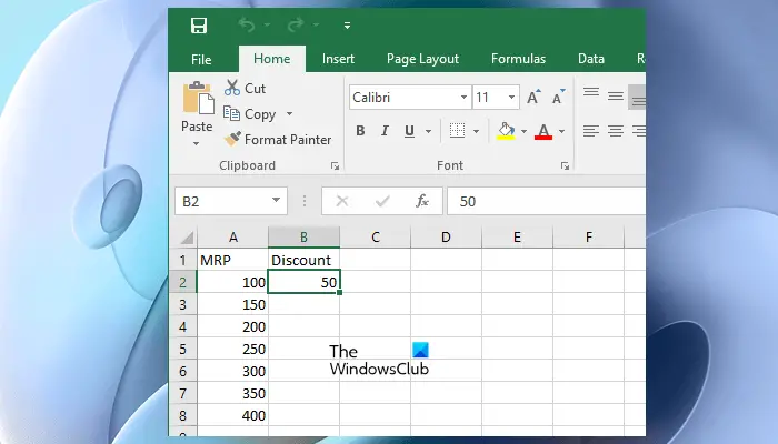 Subtract multiple cells Excel without formula