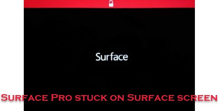 Surface Pro stuck on Surface screen