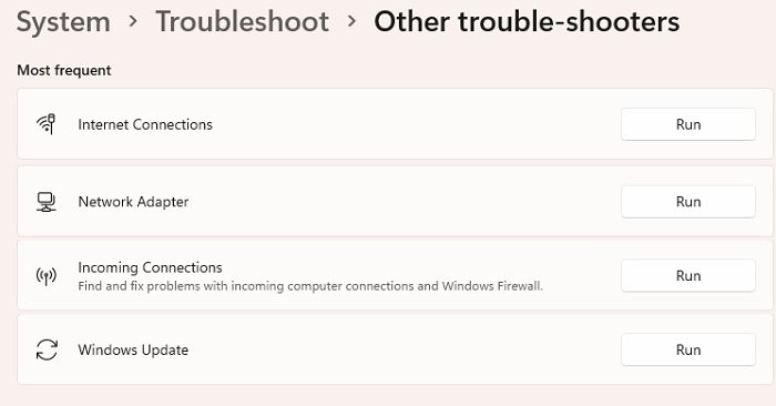 System Troubleshooters Windows