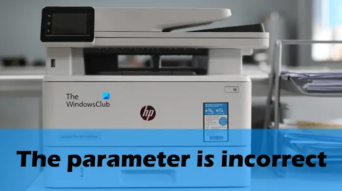 The parameter is incorrect while printing document