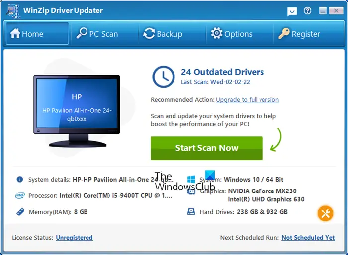 WinZip Driver Updater Free version for Windows 11 10 PC - 92