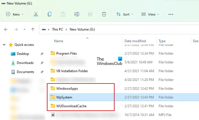 WpSystem folder is created automatically