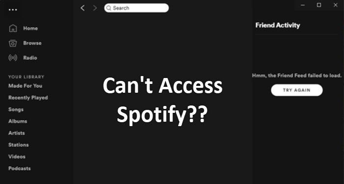 Spotify Web Player not playing or loading