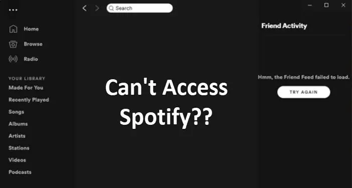 Spotify Web Player не воспроизводится или не загружается