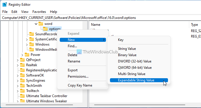 How to change the Startup folder of Word