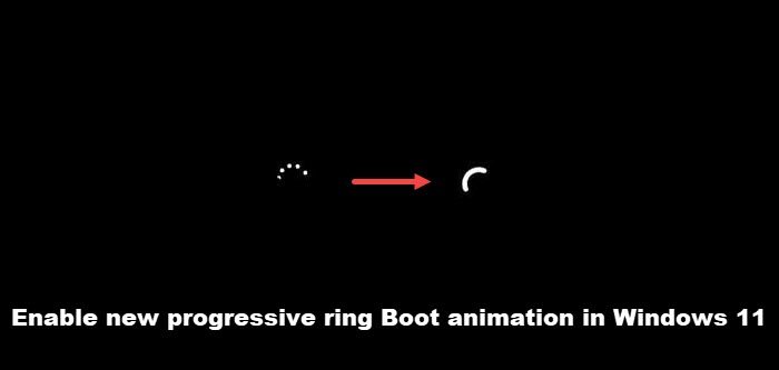 new progressive ring Boot animation in Windows 11