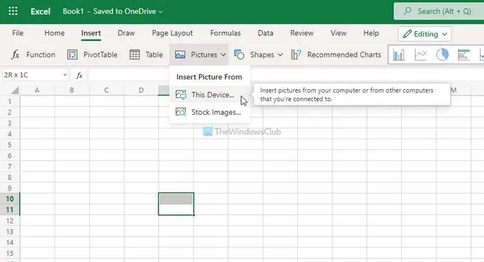 How to insert image in Excel desktop and Excel Online