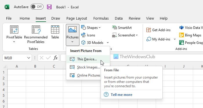 How to insert an Image in Microsoft Excel and Excel Online