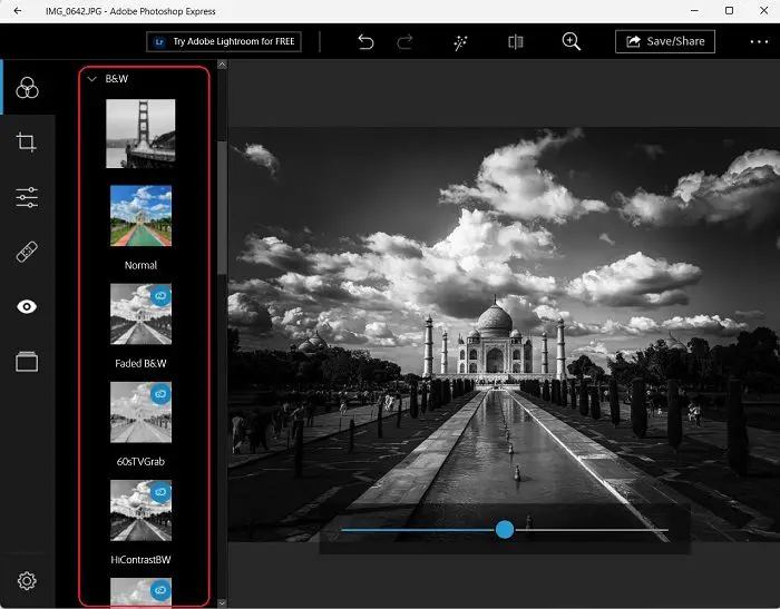 How to make a Black and White picture on Windows PC