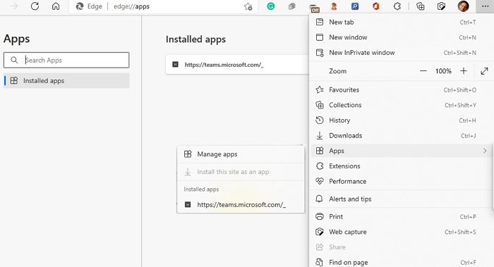 manage webapps browser