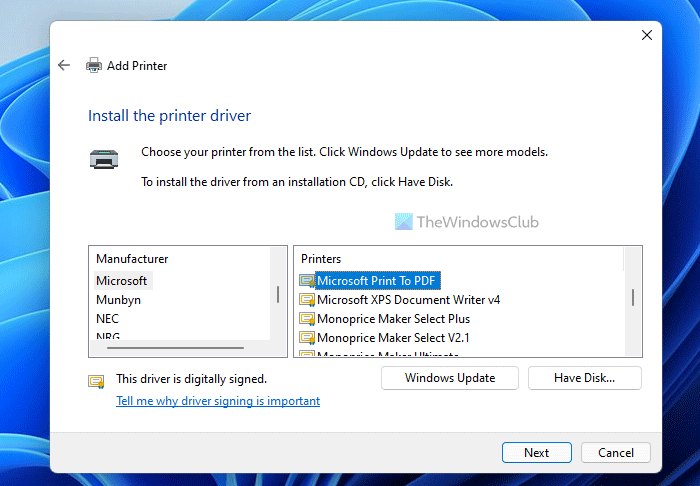 Print to PDF is missing in Windows 11/10 