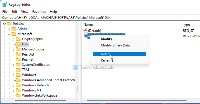 Fix unable to add or remove widgets in Windows 11 Widgets