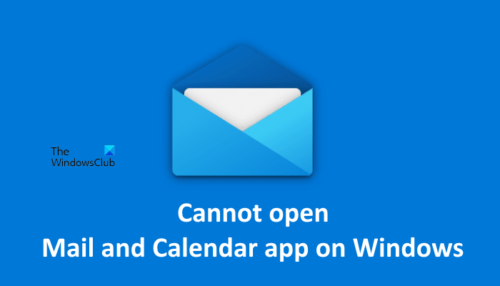 cannot open mail app in windows 10