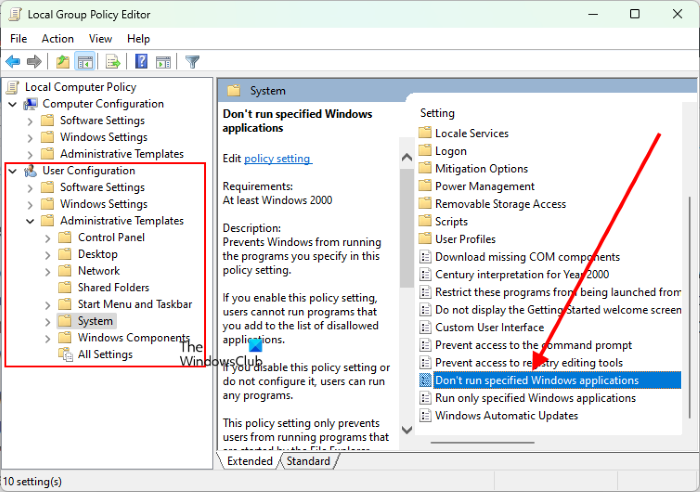 Change Group Policy Settings