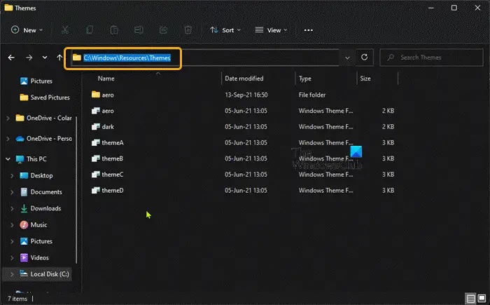 Change Theme via File Explorer