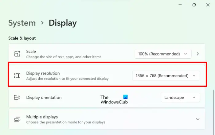 Check your display resolution