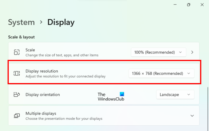 Check your display resolution