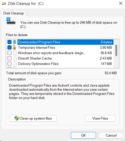 Disk Cleanup