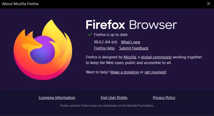 Download the latest Mozilla Firefox update