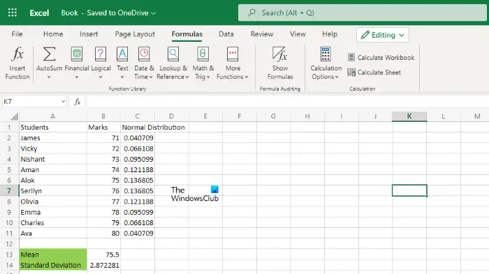 Excel for the Web