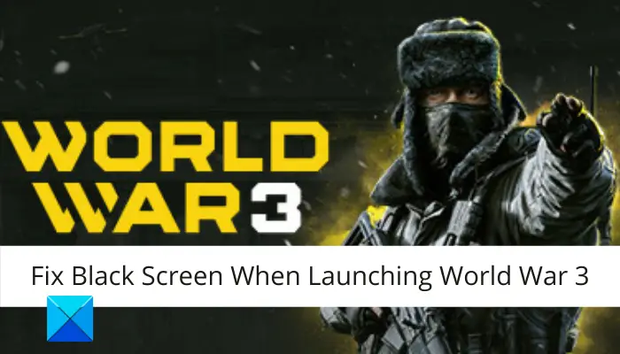 Fix Black Screen When Launching World War 3