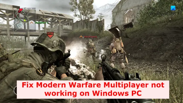 Fix Modern Warfare Multiplayer not working on Windows PC
