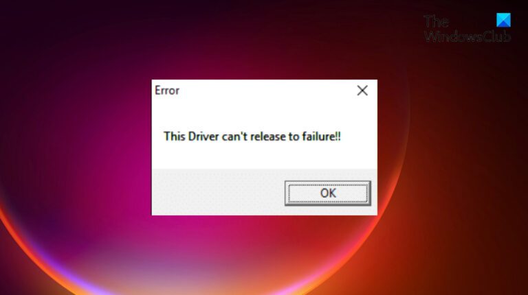 Fix This Driver can't release to failure GIGABYTE error