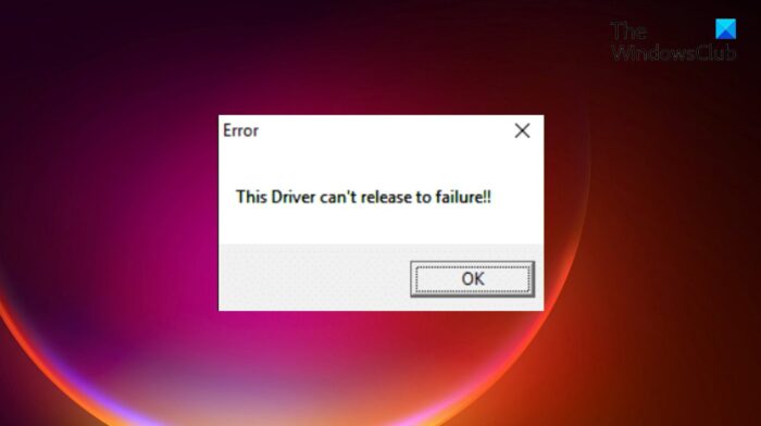 The driver can't release to failure GIGABYTE error