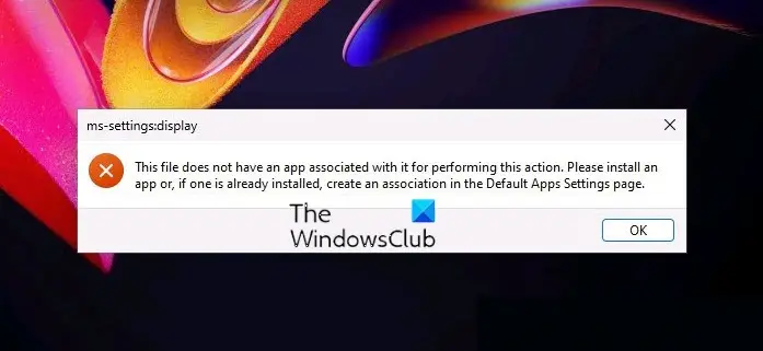 Fix ms-settings-display error on Windows