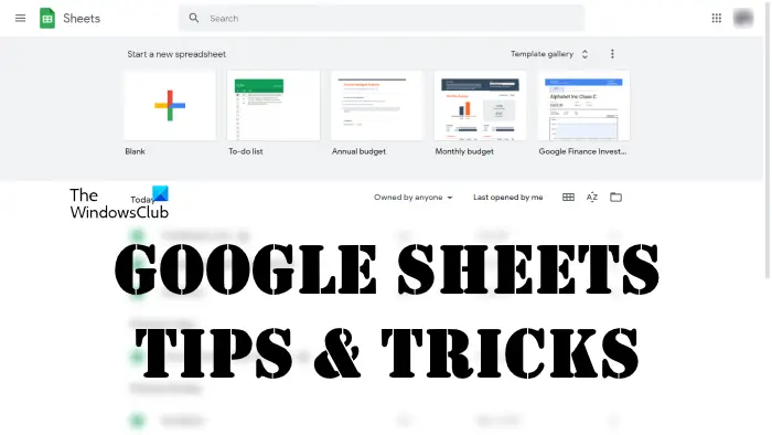 Google Sheets Tips and Tricks