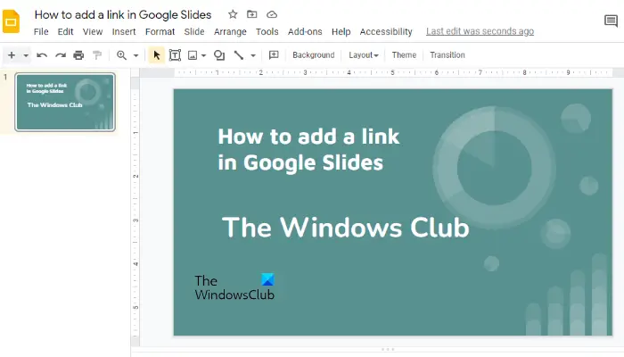 How to add link in Google Slides