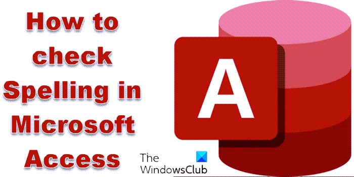 How to check Spelling in Access