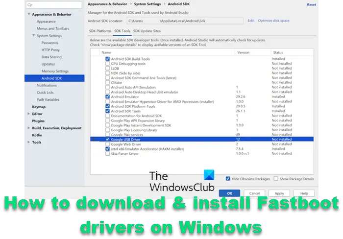 How to download & install Fastboot drivers on Windows