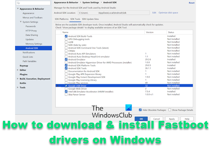 How to download & install Fastboot drivers on Windows