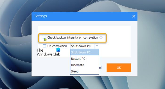 How to validate Windows System Backup Image
