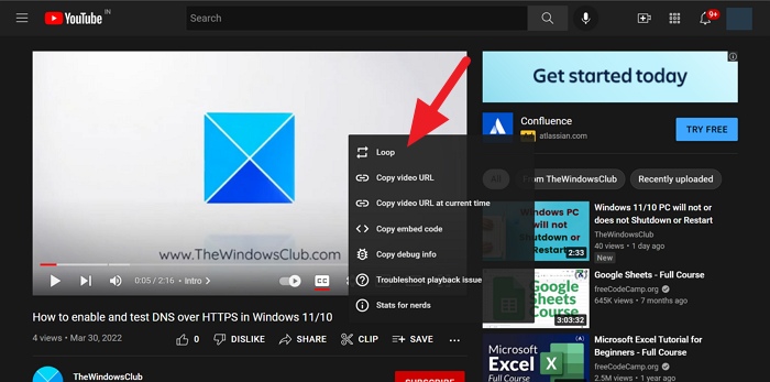 Ripeti il video di YouTube Ripeti il video di YouTube