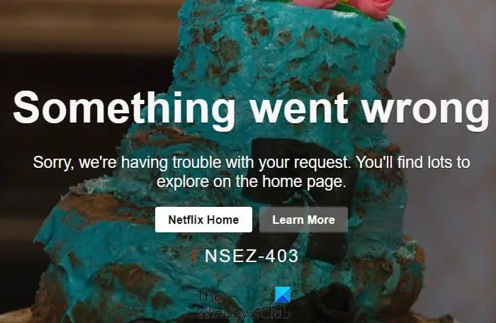 Netflix Error NSEZ-403 
