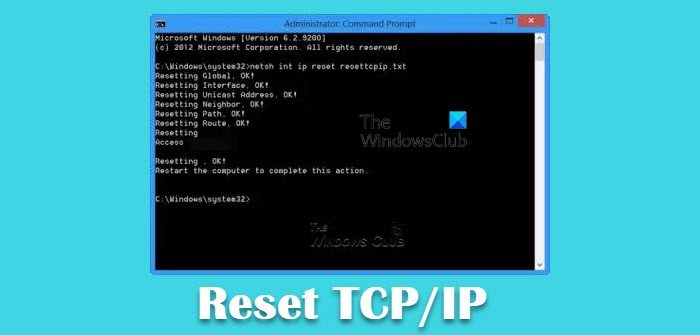 Reset TCP/IP