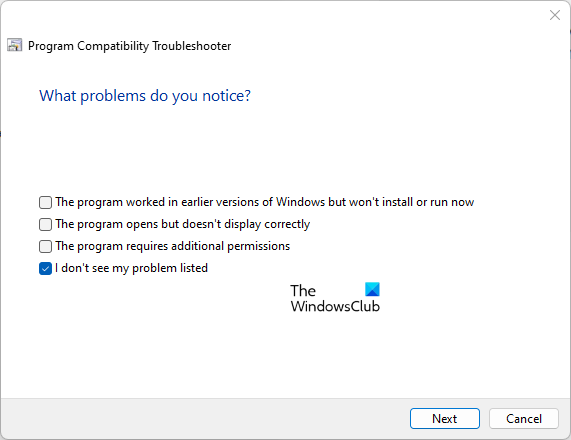 Resolving issues with program Compatibility Troubleshooter